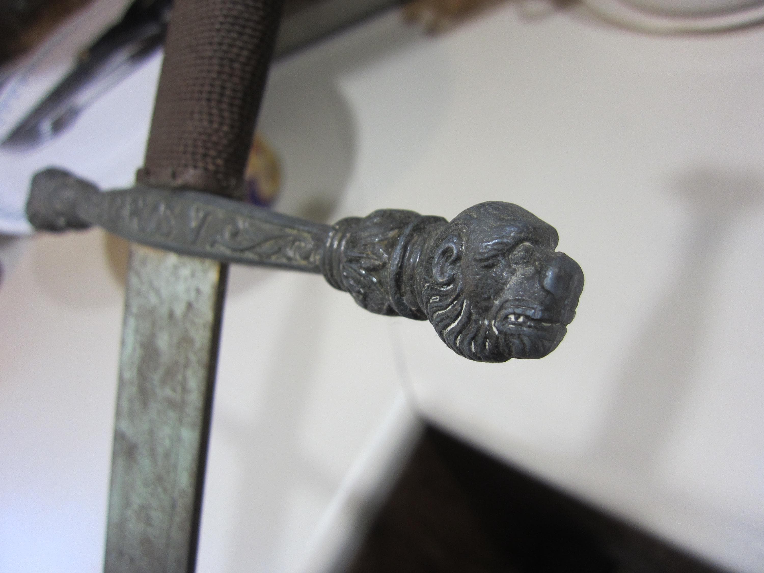 Vtg Carlos V Spanish Sword Ornate Handle Made in Toledo Spain 40