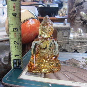 Buddha Statue Liuli Crystal Buddha Figurine for Luck