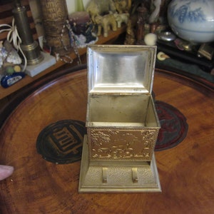 Antique Vintage Cigarette Dispenser Story Box