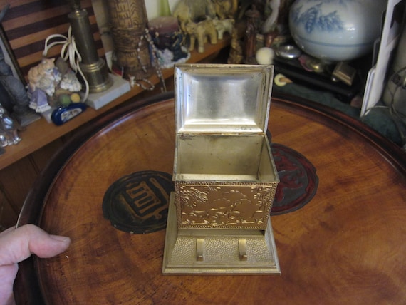 vintage cigarette dispenser box Antique Vintage Cigarette Dispenser Story Box, Please Read Description