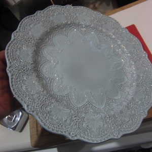 Dinner Plate Merletto Aqua by Arte Italica image 7