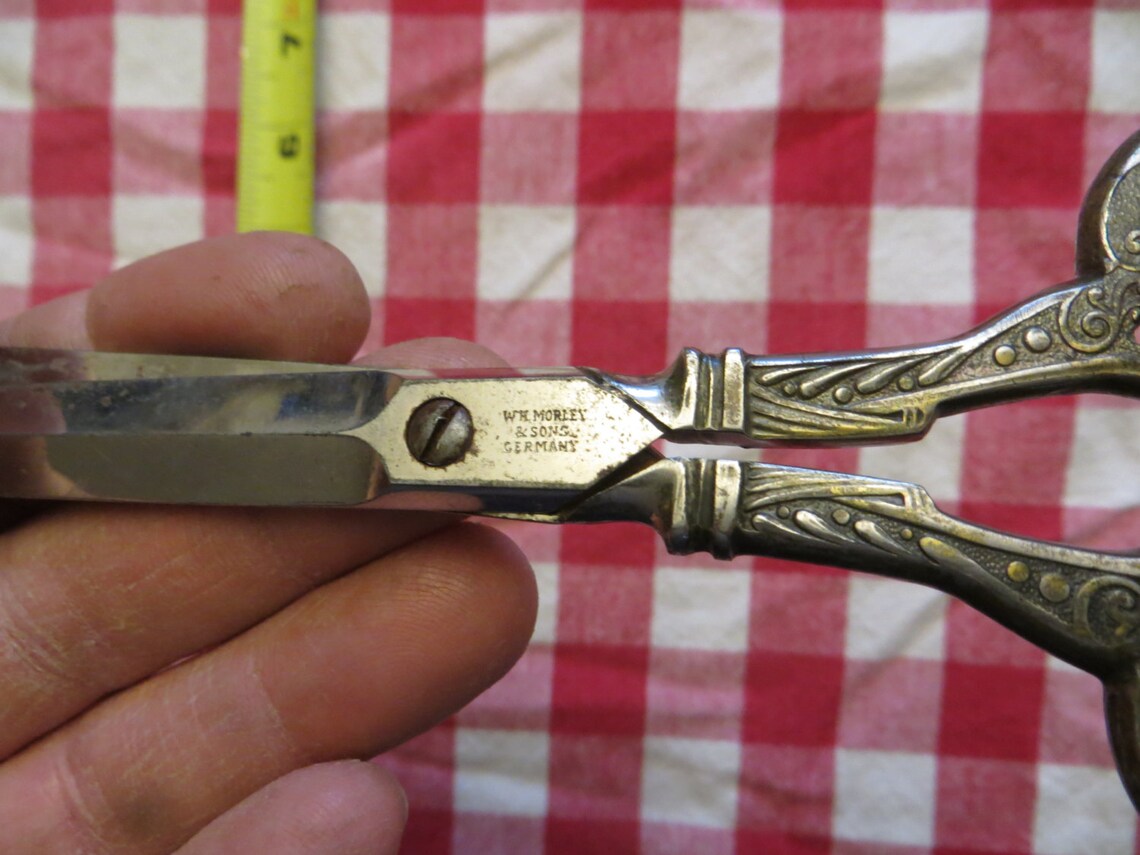 W H Morley And Sons Scissors Germany Metal Antique Vintage Etsy