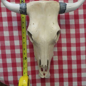 Ceramic Bull Cow Head Skull Horns Western Cowboy Decor