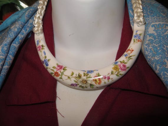 Kenneth Jay Lane Vintage Royal Worcester Bone Chi… - image 1