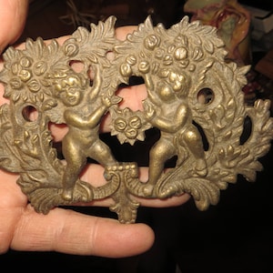 Antique Victorian Bronze Cherubs Architectural Furniture Salvage Part.