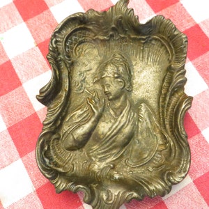 Antique Art Nouveau Ashtray, victorian pin tray, vanity decor, trinket dish