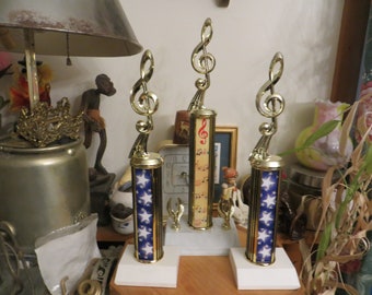 Music award trophies, matching set.