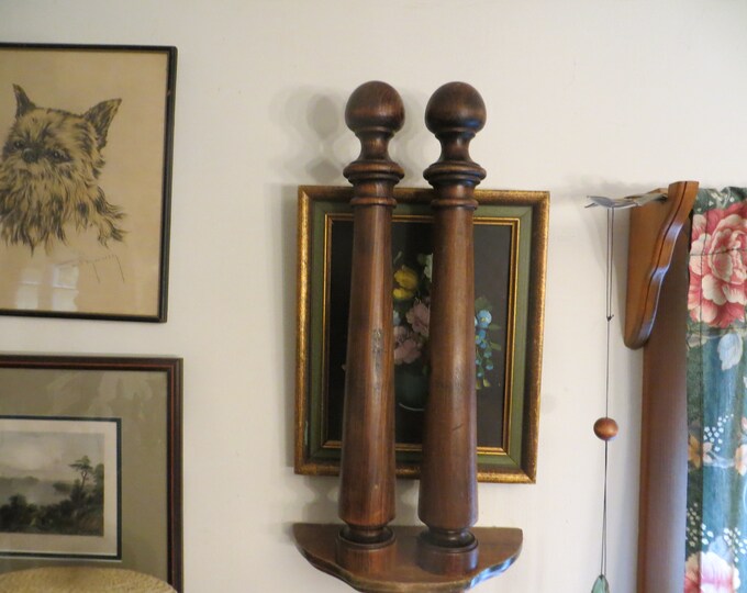 2 Finished Wooden Bedpost Finials 18 Inch Etsy