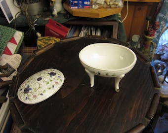 Tall Trinket Box, Fancy Porcelain Jewelry Casket, Please Read Description