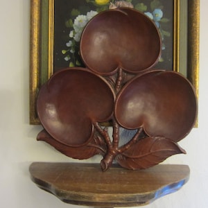 3 section apple shaped fruit tray.