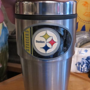 Pittsburgh Steeler Collectible Coffee Tumbler Mug, Vintage