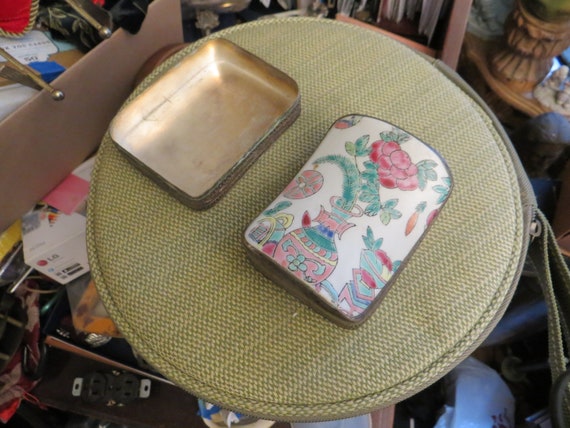 Chinese Blue & White Shard Porcelain Silver Box Jewelry box, Please Read Description View 3