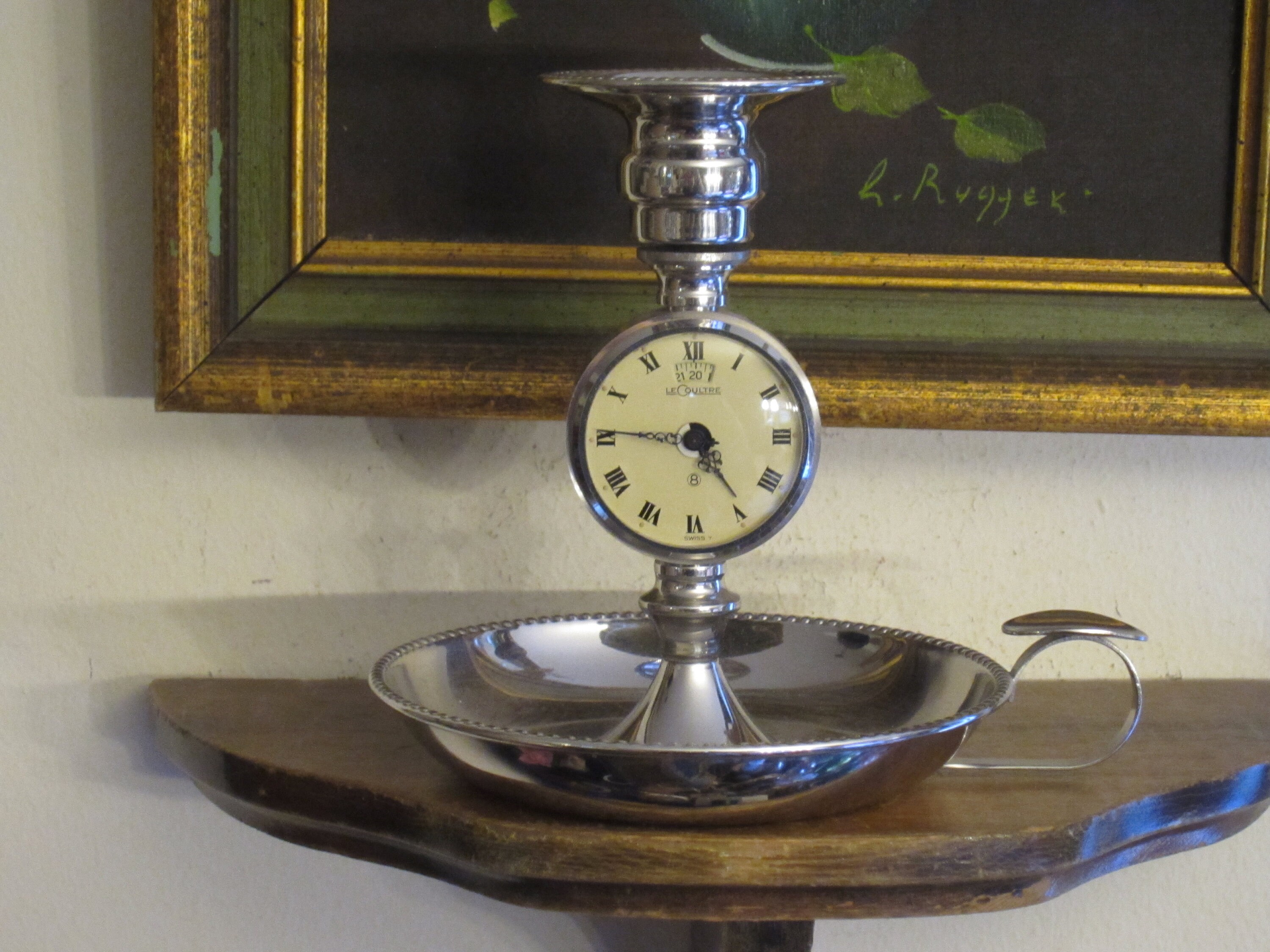 LeCoultre Alarm Clock Candle Holder, Please Read Description