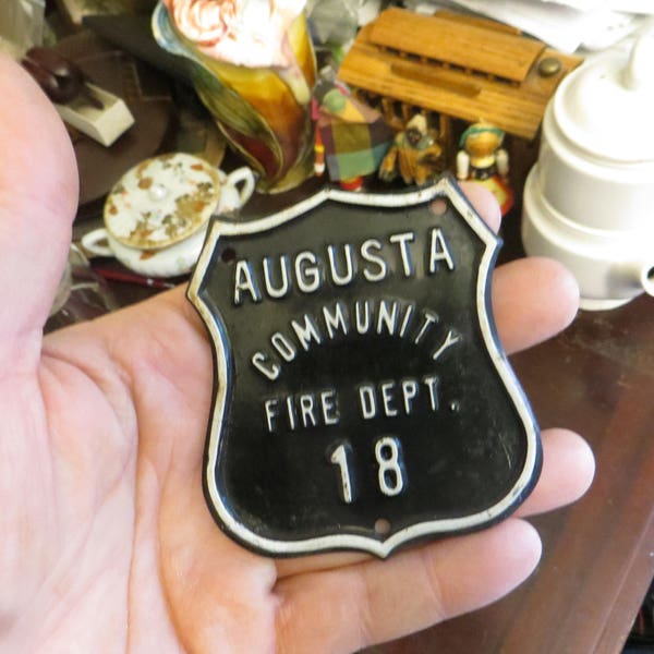 Augusta Community Fire Department 18 Badge Vintage, Obsolete