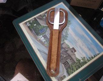Vintage Scissors, Letter Opener, & Leather Sheath Set, Please Read Description