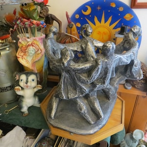 1970”s Austin Products Brutalist Sculpture Hora Dance Group Klara Server, Vintage