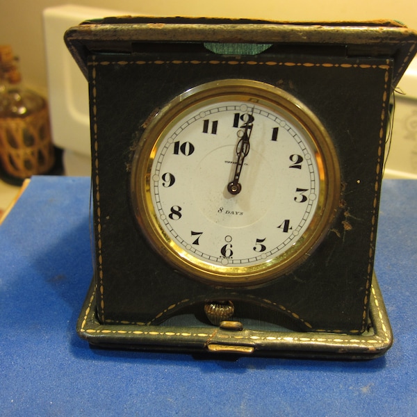 Vintage Tiffany & Company Co. 8 Day Travel Clock 15 Jewel Concord Swiss