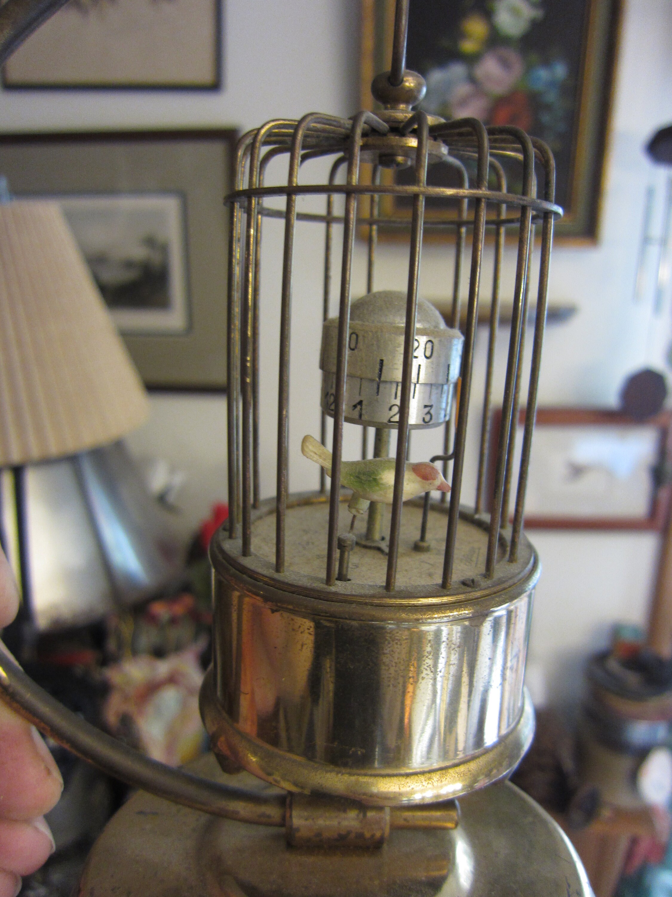 Vintage Kaiser Mechanical Bird Cage Clock Made in Germany, Please