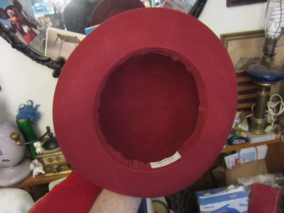 Burgundy Red 100% Wool Hat - Made in Italy, Please Read  display picture 1