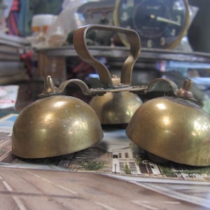 Brass Church Alter Communion Bells - Vintage Bells