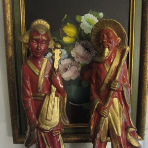 Emperor and Empress Pair of Vintage Chinese Figurines