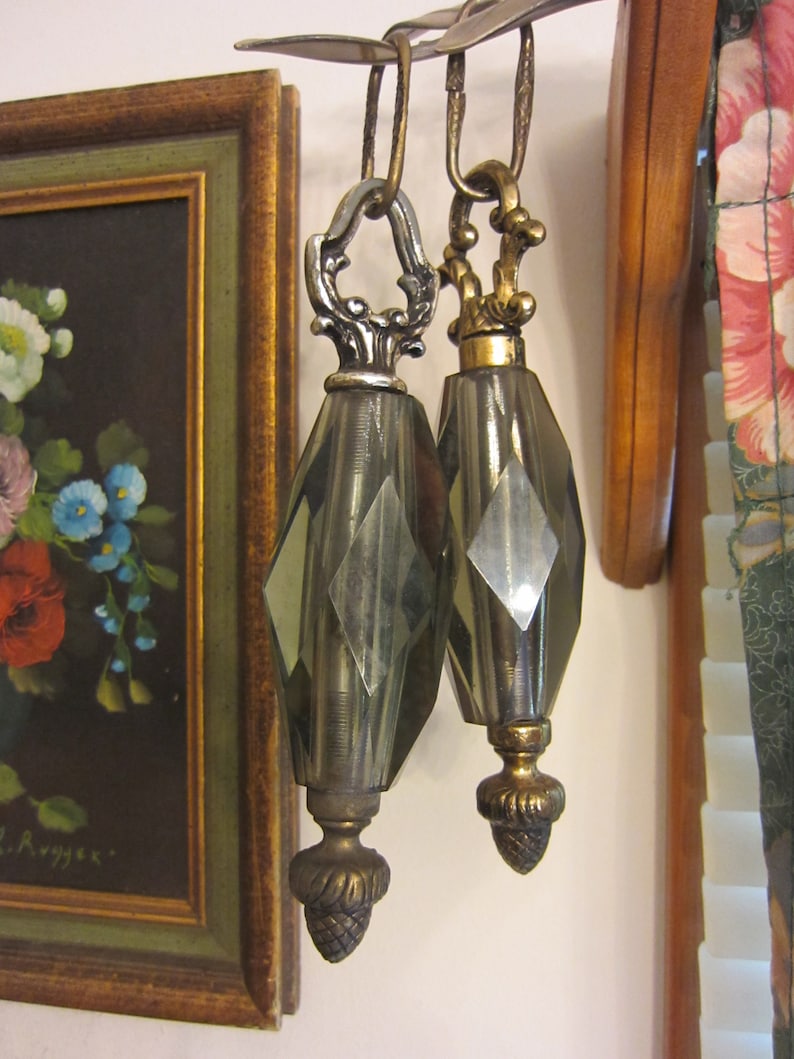Vintage Hanging Light Parts Finial Tear Drop W/ Acorn Etsy