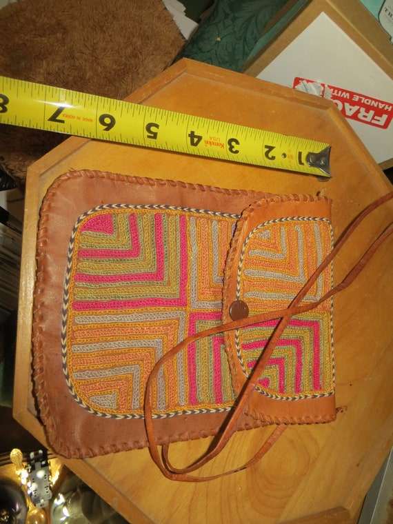Tobacco Pouch, Neck Bag, Vintage Leather - image 9