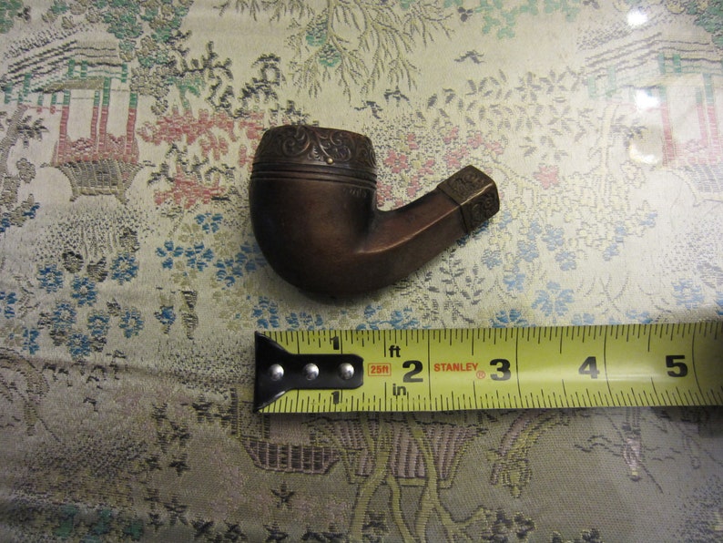 Old Smoking Pipe PAL Hammered Metal Trim Etsy