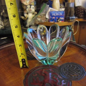 Orrefors Sweeden Greenish Candy Bowl, Jan Johansson,