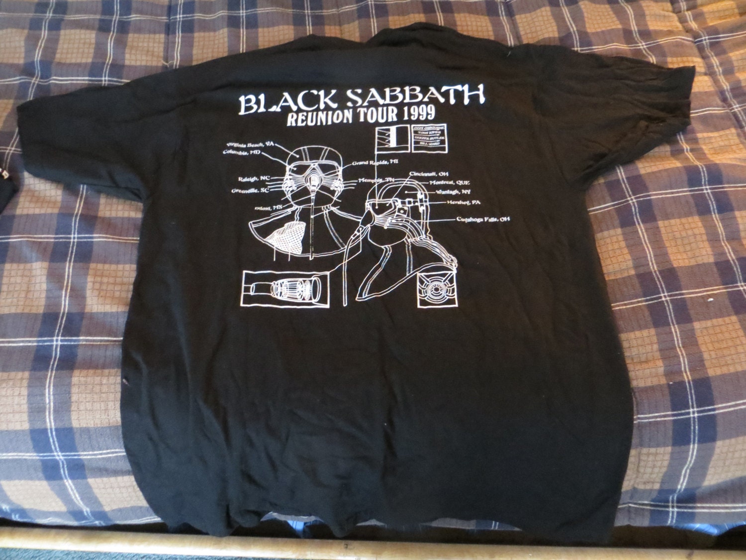 TWO (2) Black Sabbath Reunion Tour Tee Shirts Vintage Never Worn