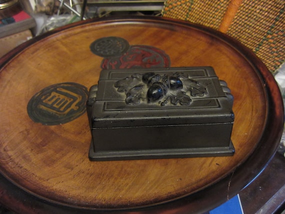 Acorn Box, Cast Iron Office Trinket Box With Lid,… - image 10