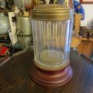 Antique Glass Tobacco Humidor Jar