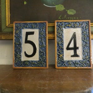 Vintage Number Wall Tiles, arts and crafts, pottery