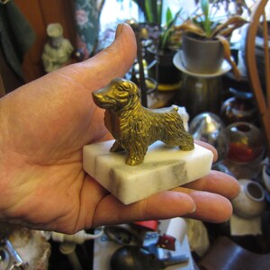 English Cocker Spaniel - Classic Figure on Marble Base