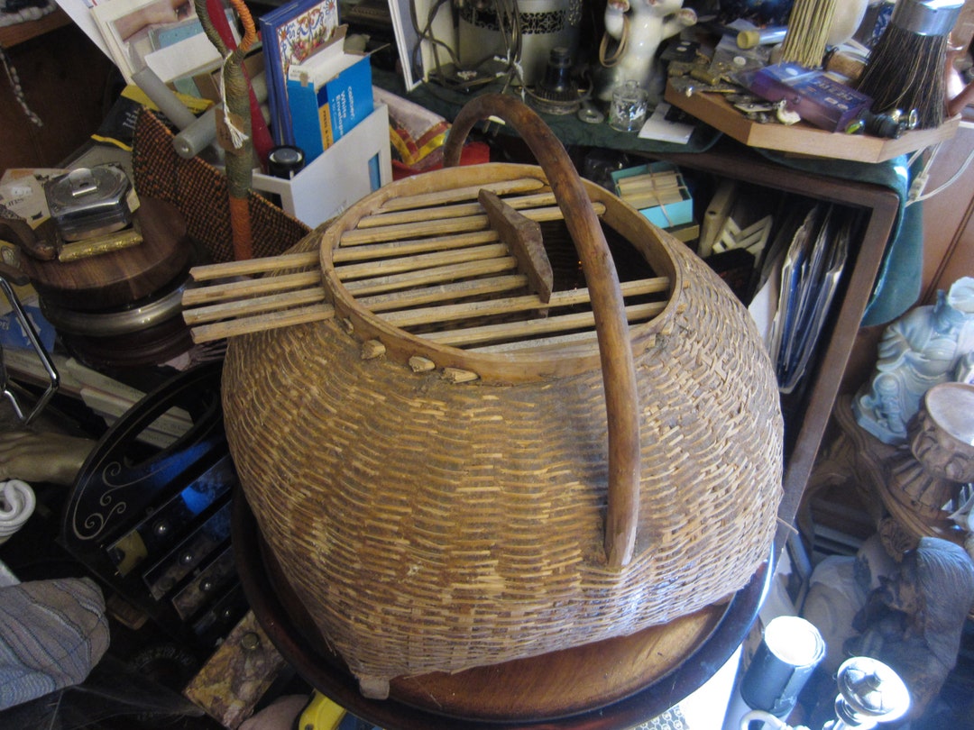 Antique Primitive Hand Woven Snake Basket - Etsy