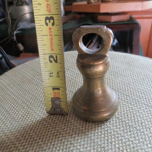 Brass Bell Weight 8oz, Crown Marked, Made in England