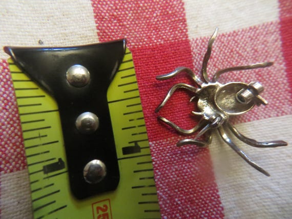 Antique spider brooch 925 sterling early 1900's - image 3