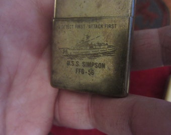 Zippo Lighter - Detect First Attack - USS Simpson FFG-56 Zippo Lighter - Detect First Attack - USS Simpson FFG-56