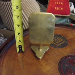 Antique English Victorian Miniature Brass Tilt-Top Table Candle Reflector 19th C