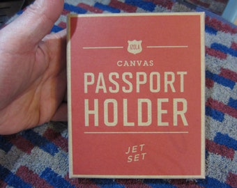 Izola Red Canvas Passport Holder