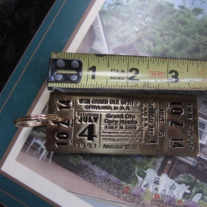 Vintage Grand Ole Opry Brass Ticket Keychain July 4th 1981 - Etsy
