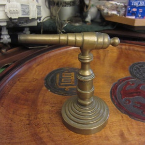 Old Bronze Brass Desk Top Cannon Paperweight Sculpture