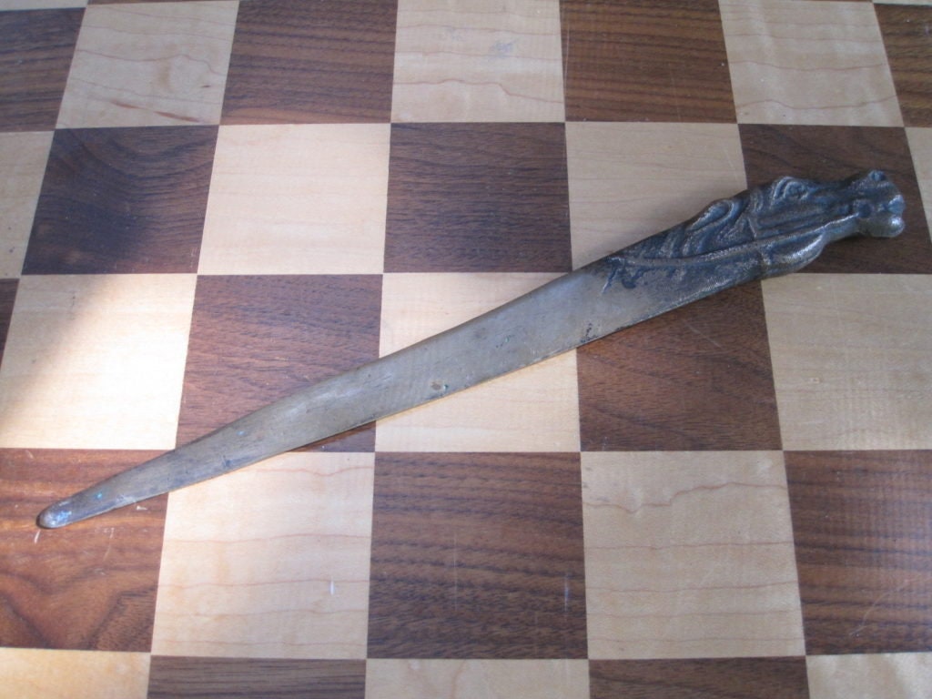Antique Bronze Brass Racing Horse Letter Opener W/ Free Ship Etsy