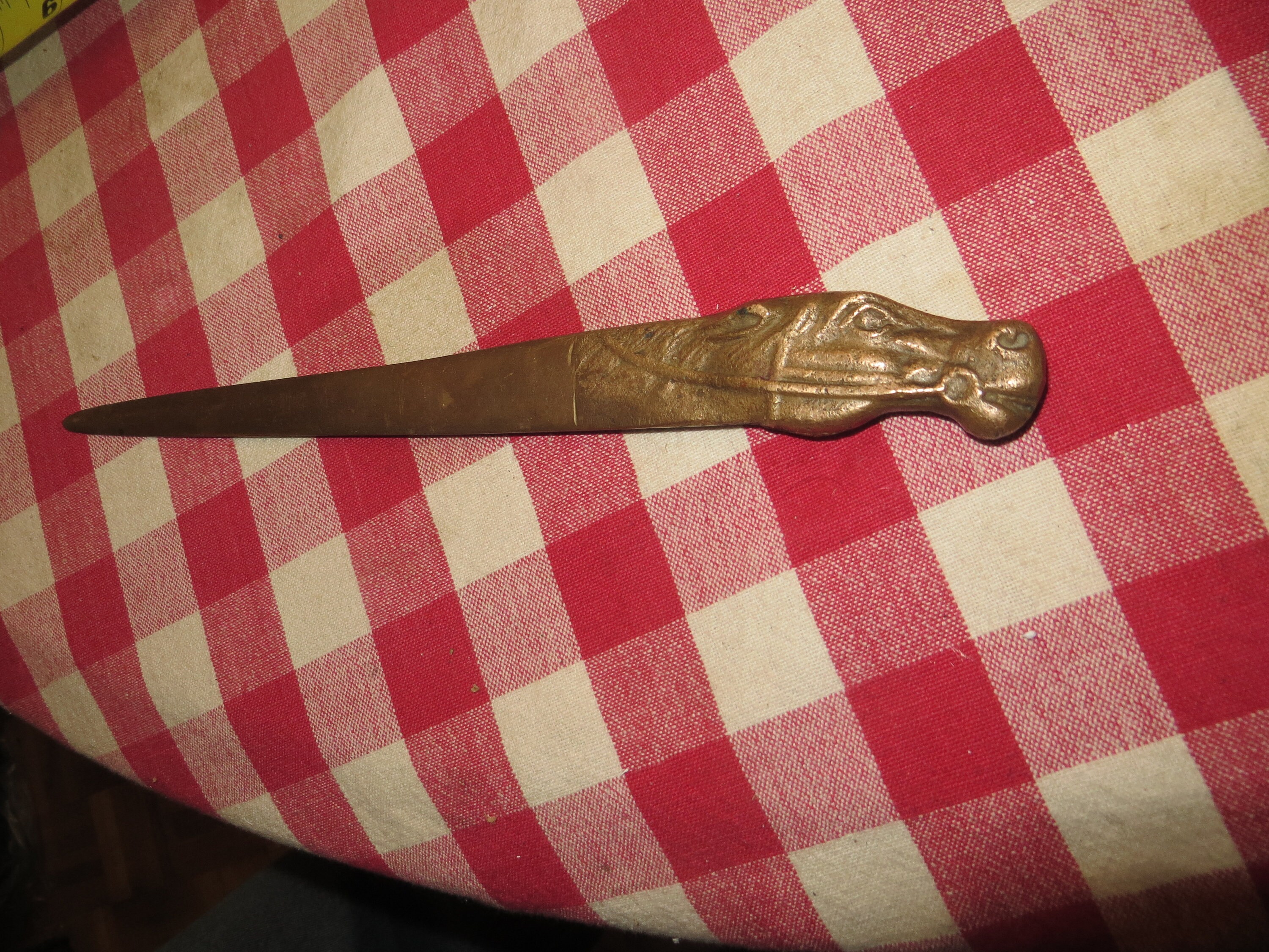 Antique Bronze Brass Racing Horse Letter Opener Etsy Australia
