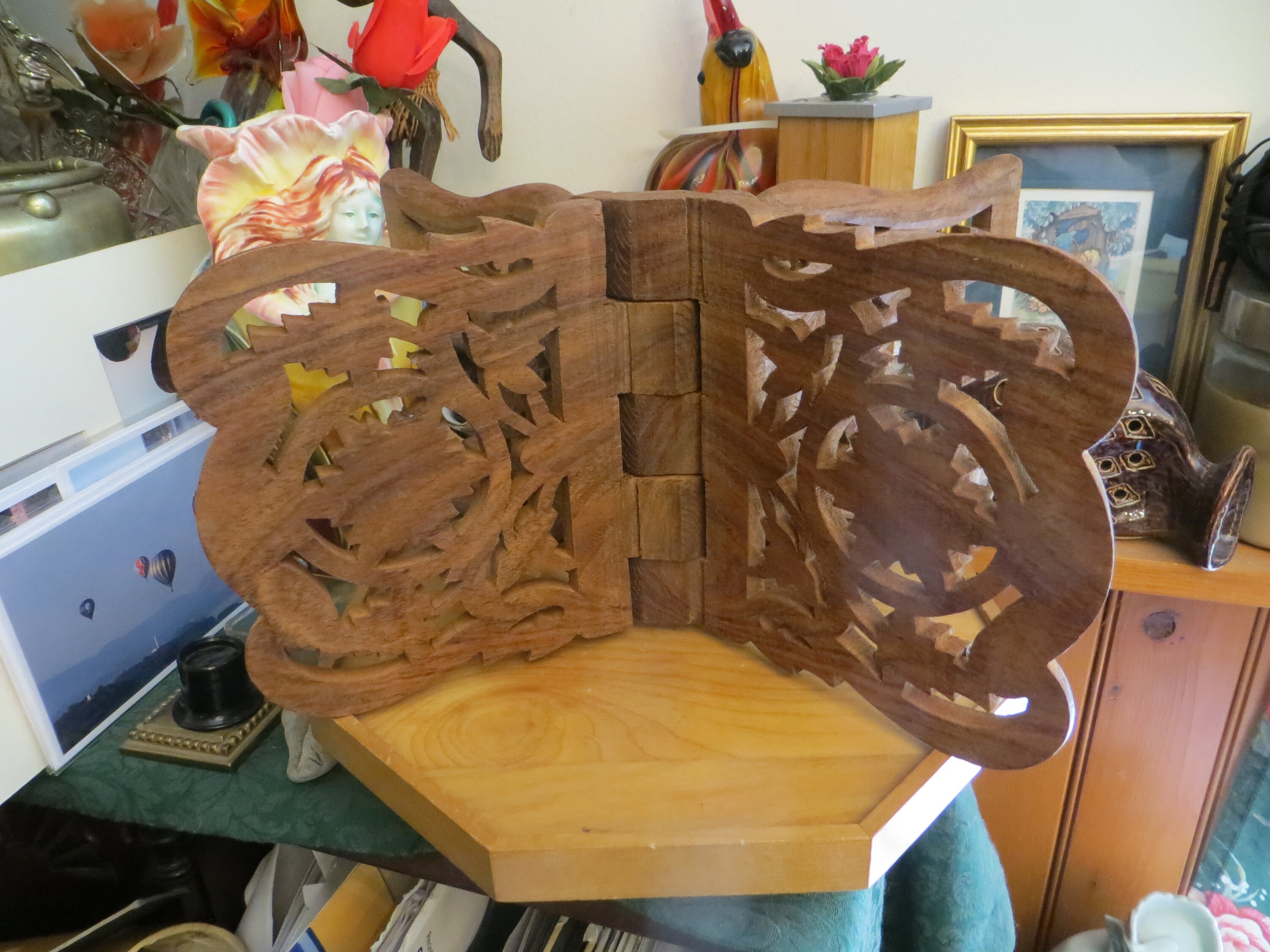 Book Stand Carved Wood Folding Book Display Ornate Vintage. Etsy