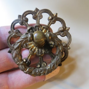 Antique Ring Draw Pull Handle, GRB Co. Old Metal Drawer Pull