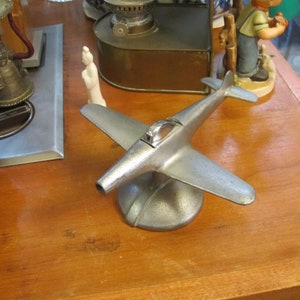 Art Deco Airplane Table Top Lighter for Restoration or Parts