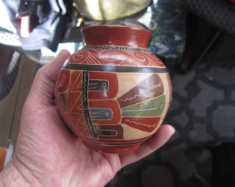 Nicaragua Pottery Vase, Signed, Please Read Description