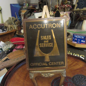Vintage Bulova Accutron Watch Advertising and Service Official Center Store Sign
