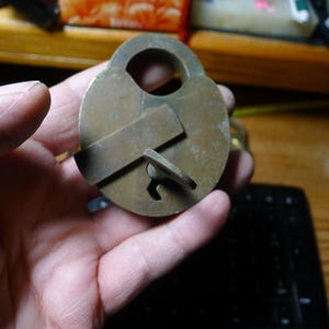 RARE 1860 Wilson Bohannan Brooklyn Heart Lock - Working w/ Key - Patent April 17, 1860 - Model 89, Please Read Description